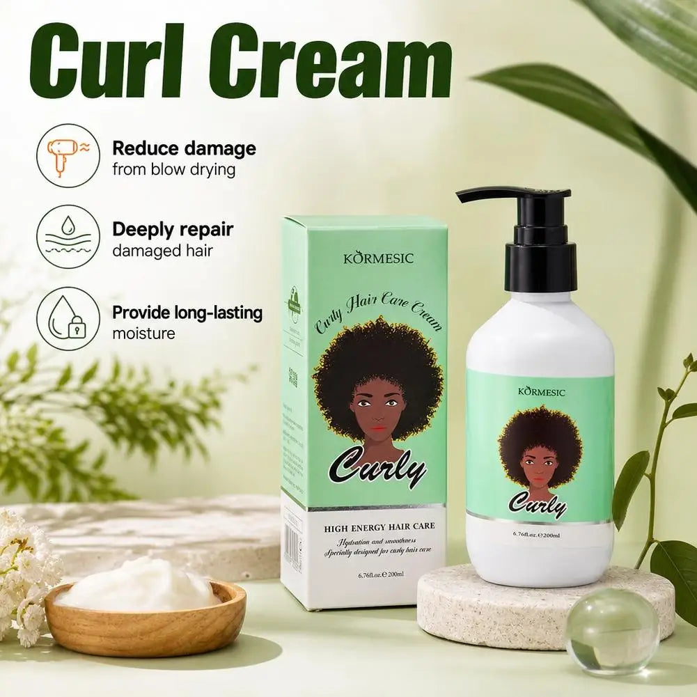 Curly Hair Styling Cream, Moisturizing and Nourishing Hair,Curly Hair Cream,Elasticity Styling Curly Hair Elasticity Conditioner