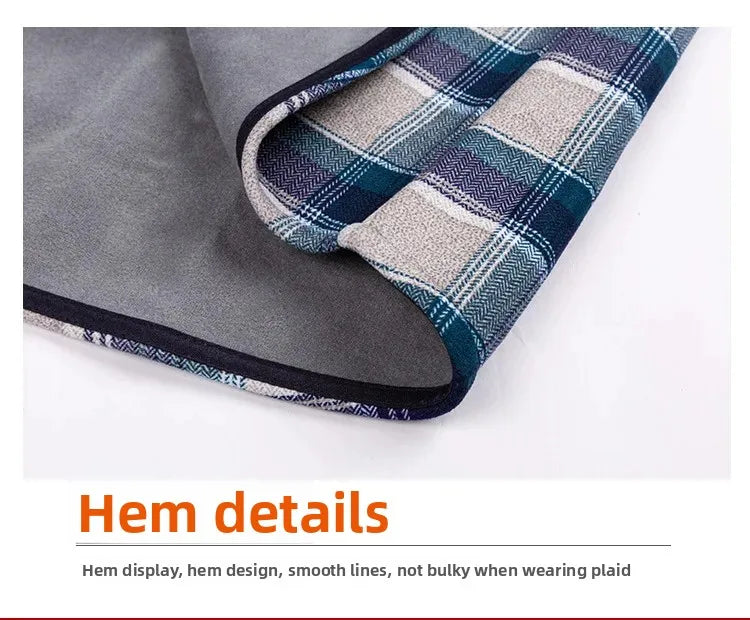 Thickened Fleece Winter Warm Shirt Men's Long Sleeve Plaid Casual Style Dad Clothes Comfortable Breathable Casual Shirt