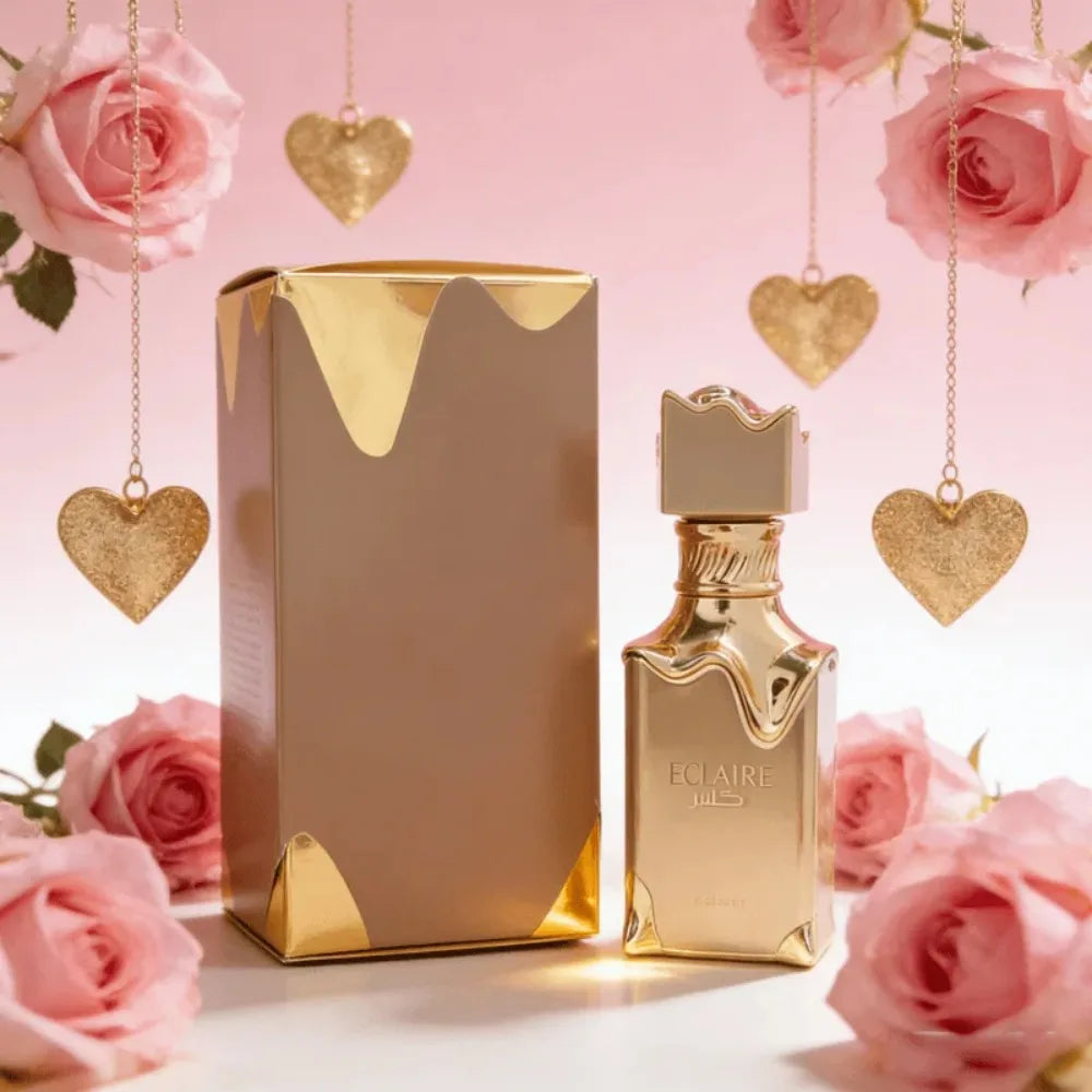 Lattafa Eclaire Eau De Parfum for Women 100ml 3.4oz Long Lasting Exquisite Regal Arabian Perfume Luxury Valentine Gift Women Fragrance Spray
