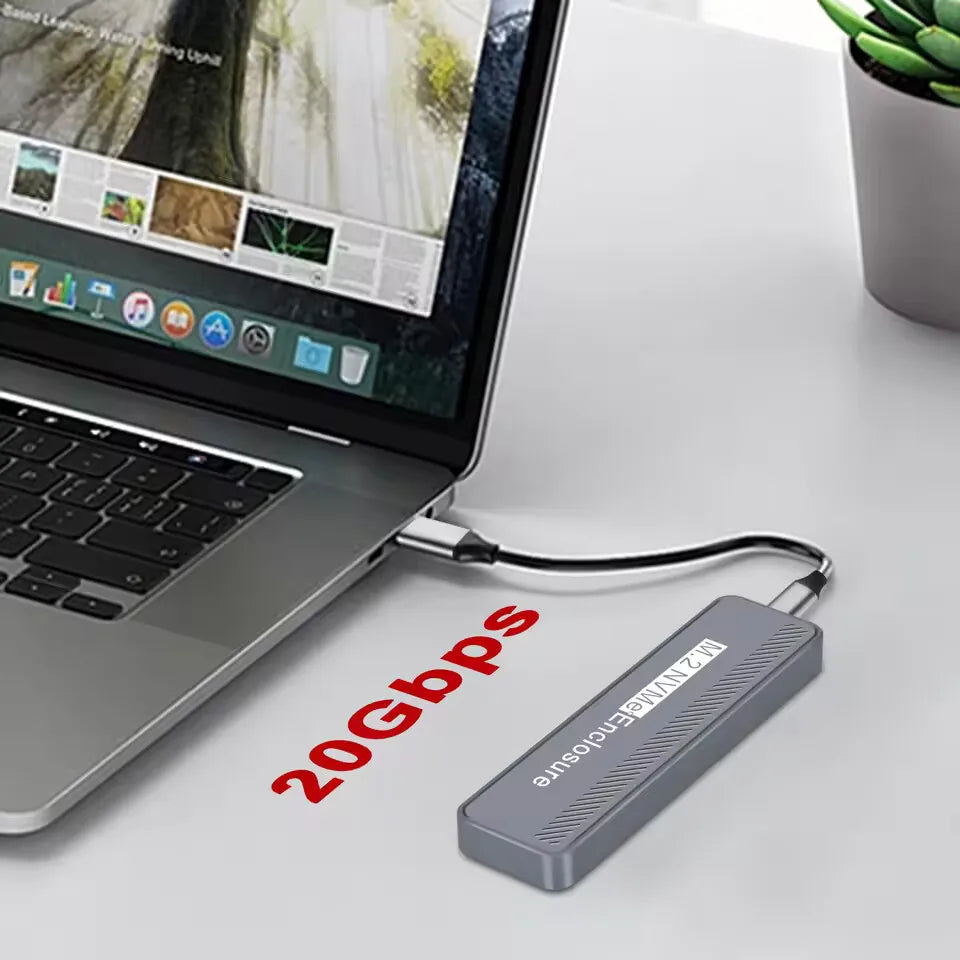 USB3.2 M.2 NVMe SSD Enclosure 20Gbps M.2 NVME SSD Case Type-C M2 PCIE SSD Enclosure adapter For M.2 NVME 2230 2242 2260 2280 SSD