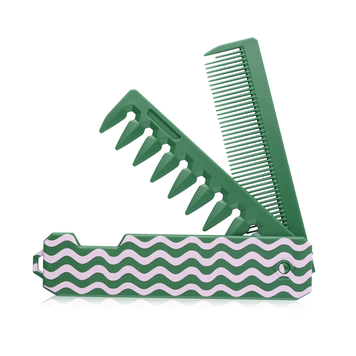 New 1/2/3 in 1 Pocket Folding Combs Plastic Wide Tooth Oil Head Comb Beard Combing Barber Clipper Comb Salon Hair Styling Tools