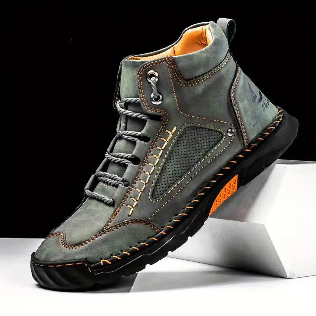 Handmade Men Boots Design Sneakers Man Outdoor Casual Leather Men Shoes Ankle Boots Fall Breathable Hot Sale 2025