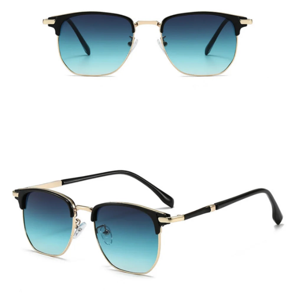 Sun Glasses Elegant Uv400 Eyewear Vintage Half Frame Sunglasses  Fashion Sunglasses For Travel Driving Outdoor