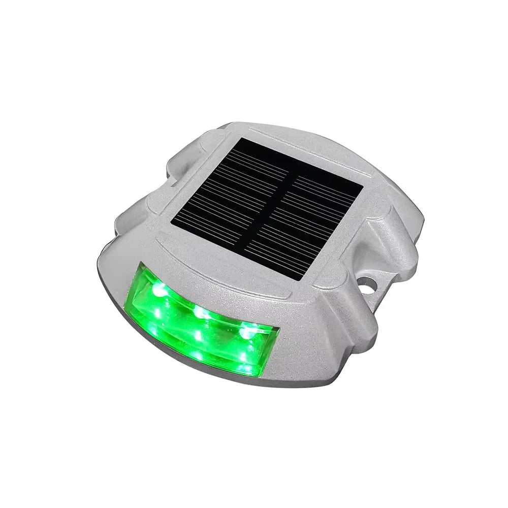 Smart Solar Road Studs with Motion Sensor - 6 LED Auto-Dimming Warning Lights IP68 Waterproof for Driveways/Parking Lots