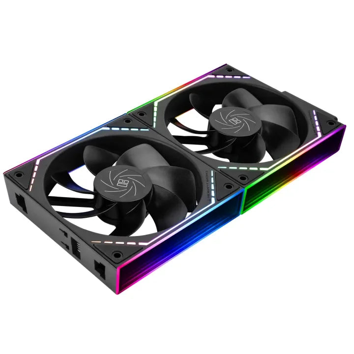 Thermalright TL-M12Q X2 120mm PC Case Cooling Fans, Daisy-Chain | 2000RPM | High Airflow | ARGB | Dual Infinity Mirrors Lighting