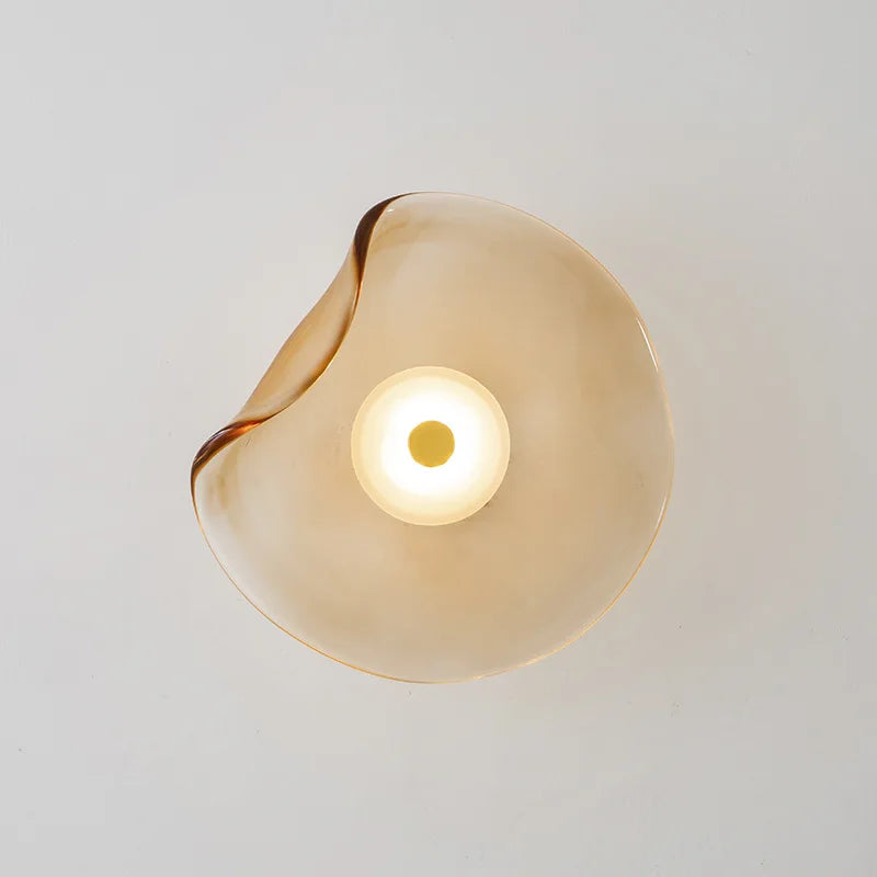 Light Luxury Postmodern Glass Wall Lamps Irregular Round Glass Minimalist Nordic Living Room Corridor Bedroom Bedside Wall Light