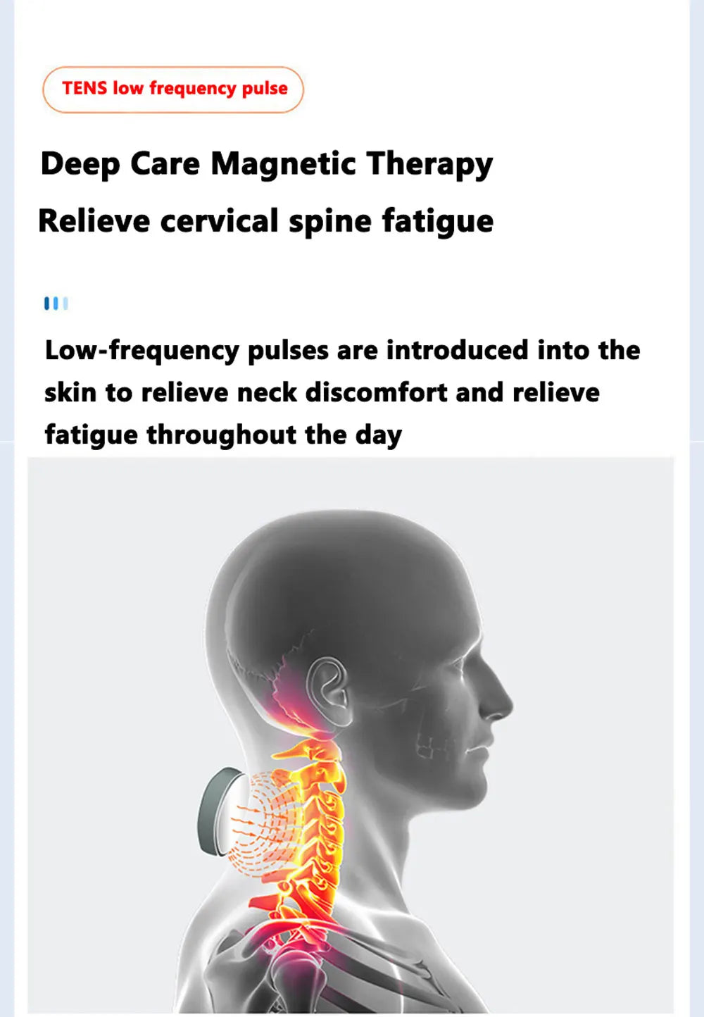 Smart Neck Massage Instrument Portable Shoulder Neck Massage Cervical Vertebra Health Care Vibrator Red Light Massage