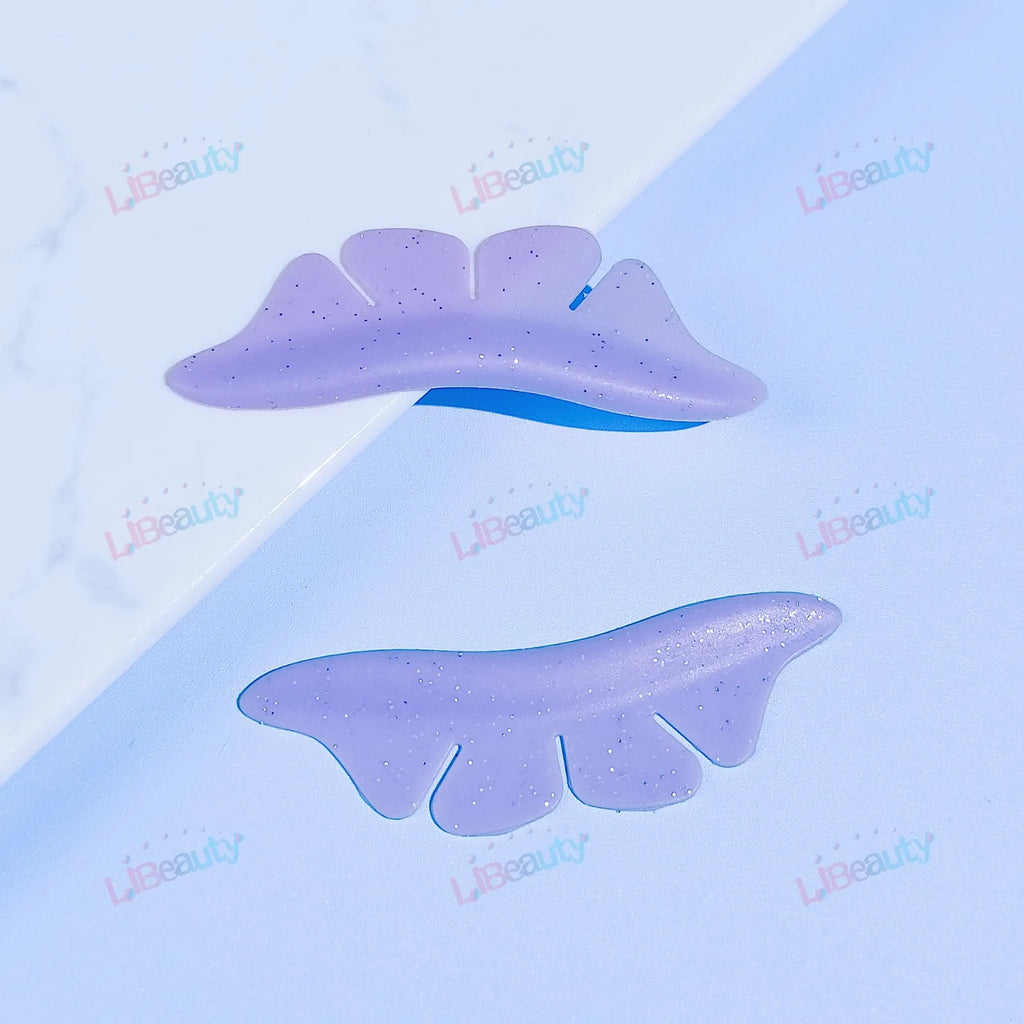 Libeauty 1 Pair Silicone Glitter Butterfly Lash Lift Shield Eyelash Perm Pads Lash Lifting 3D Eyelash Curler Accessories Tool