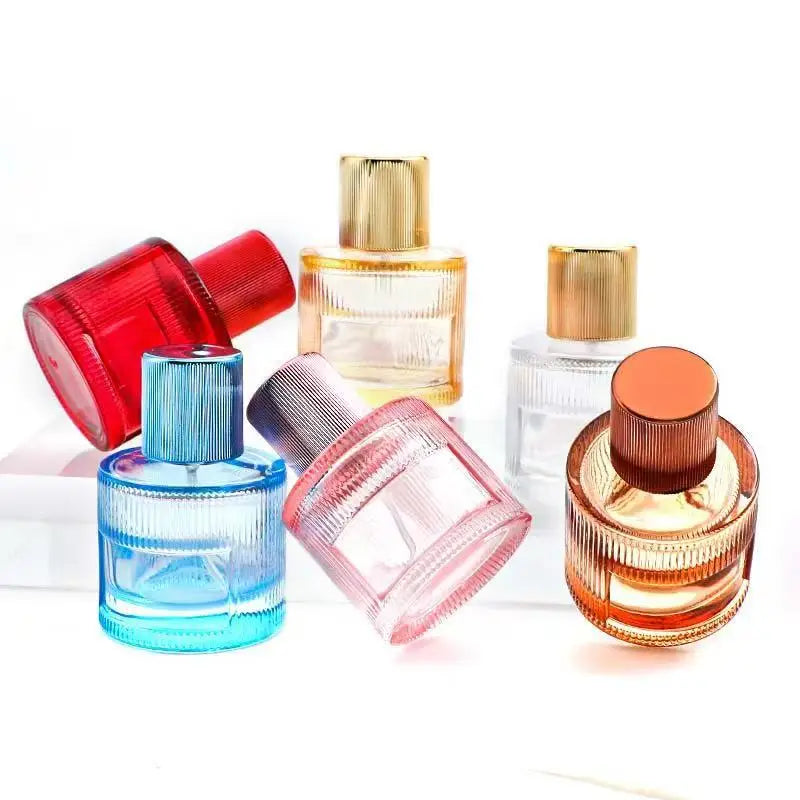 5 PCS Perfume Bottle Colorful Empty Glass 50ML Mist Spray Bottle 30ml Luxury Large Capacity Refillable Bottles Perfume Atomizer