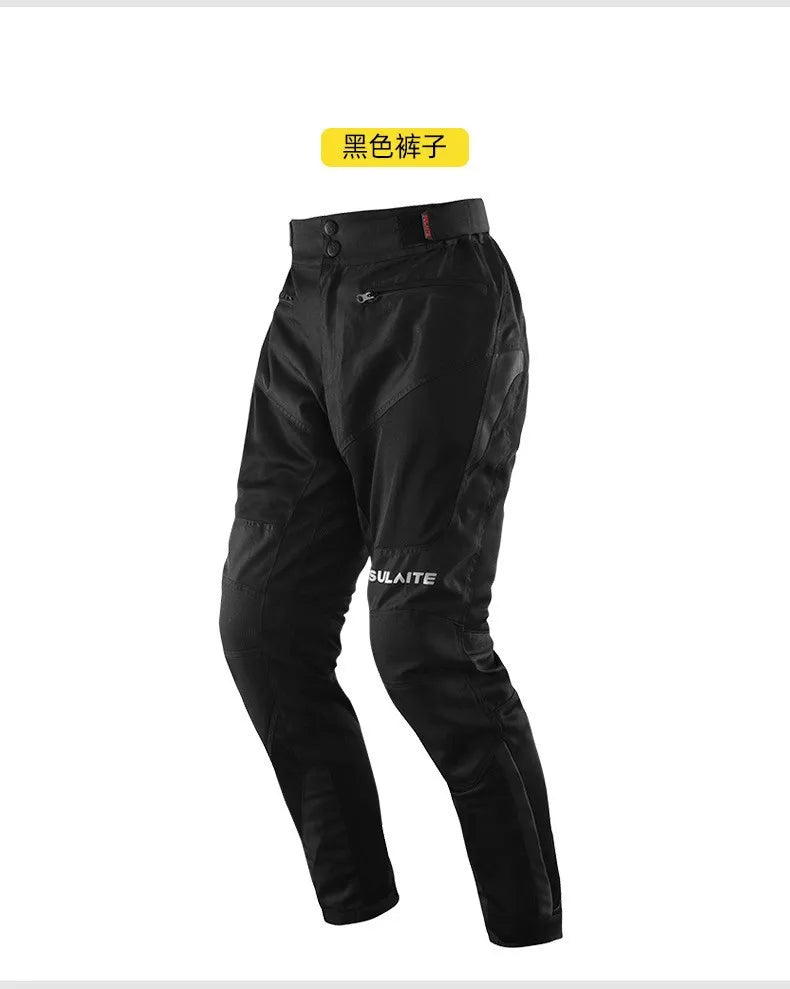 SULAITE Summer Motorcycle Jacket Suit Breathable Riding Gear Protective Racing Coat Motorbike Equipment for Men