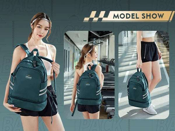 Women Travel Backpack Climbing Bags Waterproof Backpack With Shoe Compartment Nylon Sports Backpack Men Fitness Swimming Bag