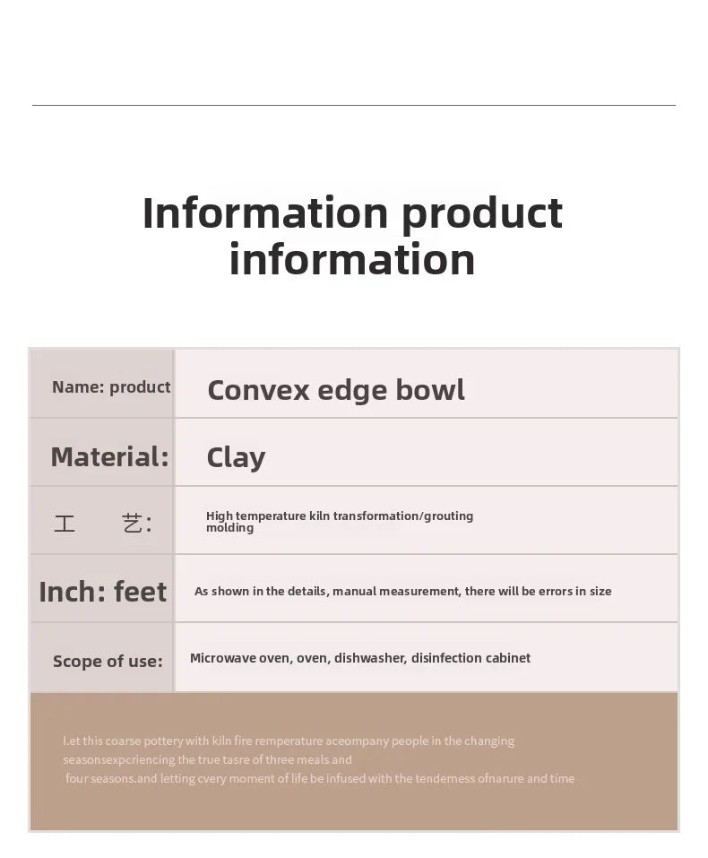 Retro Thick Earthenware Bowl Ceramic Rice Bowl Creative Small Dish Bowl Irregular Plate Dish Commercial Dining Utensils