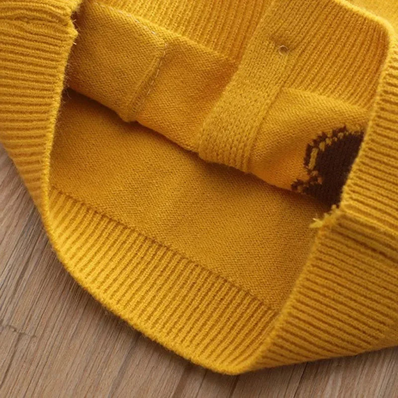 Spring Autumn New Outdoor Kids Knitted Vest Boys Girls Baby Solid Color Sweater Waistcoats Warm Soft V-neck Infant Vest Cardigan