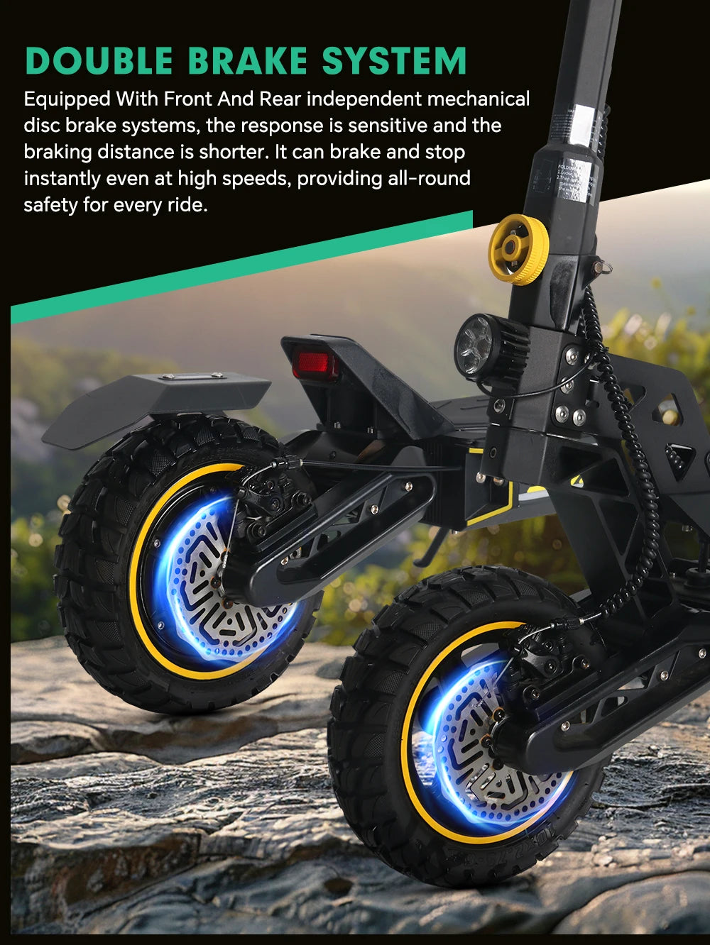 Mankeel MX16 Electric Scooter 48V 20.8Ah 45km/h Max Speed Foldable Escooter 10 Inch Tubeless Tire 800W Kick Scooter