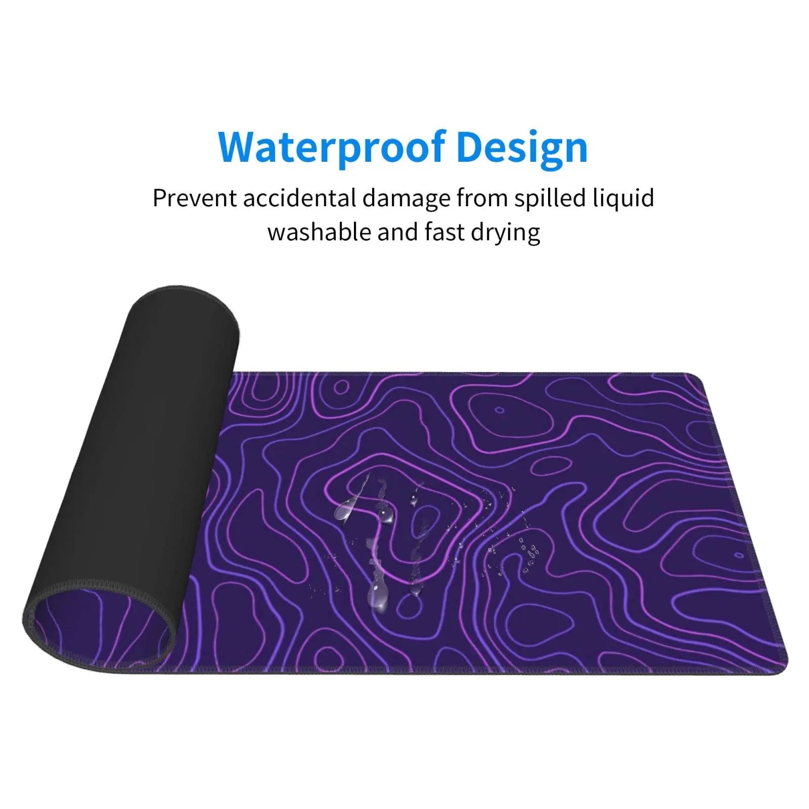 Purple Terrain Texture Pattern Mouse Pad, Minimalist Style Table Pad, Large Mouse Pad, Perfect Gift for Friends and Colleagues.
