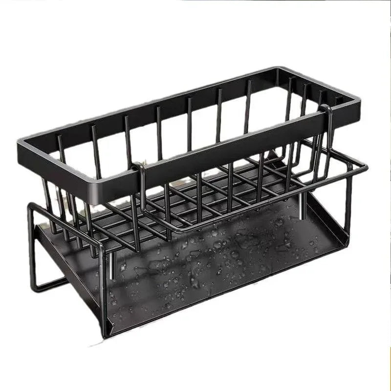 1Pc  Kitchen Storage Rack, Dishcloth Holder, Draining Rack, Faucet Sink Sponge and Steel Wool Organizer