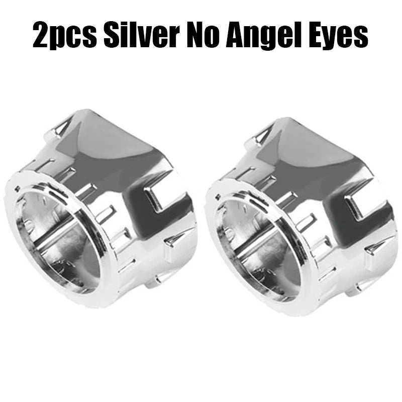 2.5 inch 80mm LED Angel Eyes Projector Shrouds WST Bi-xenon Bi-led Headlight Lenses Cover Mask Car Light Retrofit Accessories