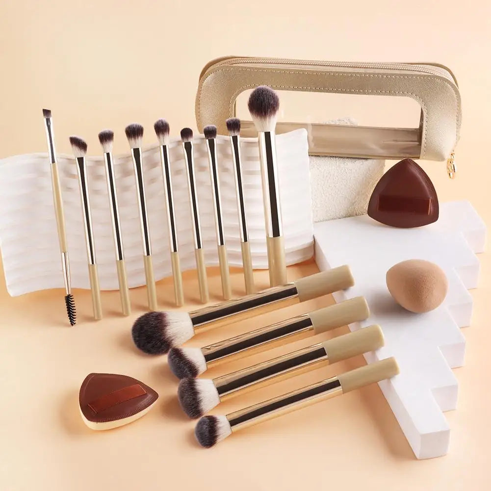 13Pcs Professional Makeup Brush Set Foundation Concealer Powder Eyeshadow Blush Kabuki Blending Full Face Beauty Tool