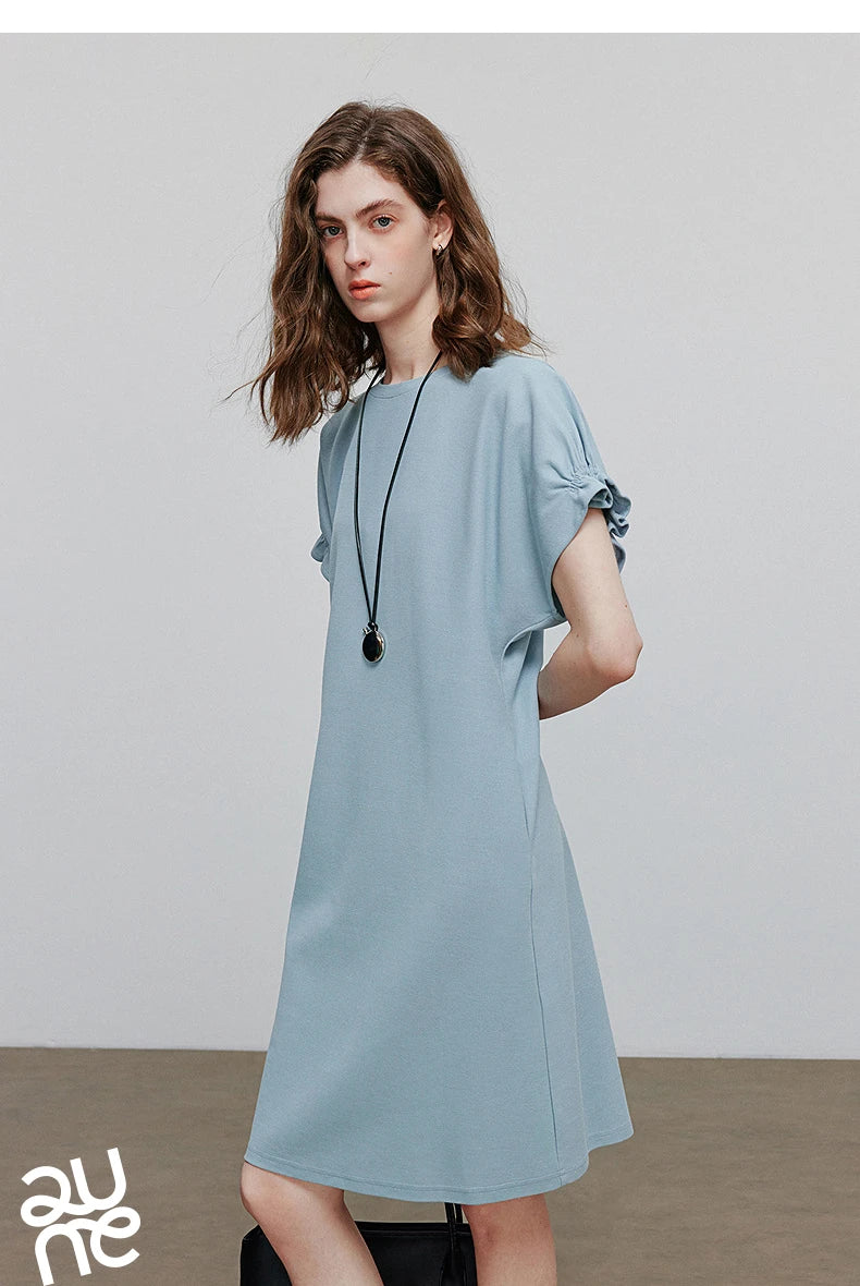 TOYOUTH Women Dress 2025 Summer New Short Sleeve Holiday Casual Dress 8529058