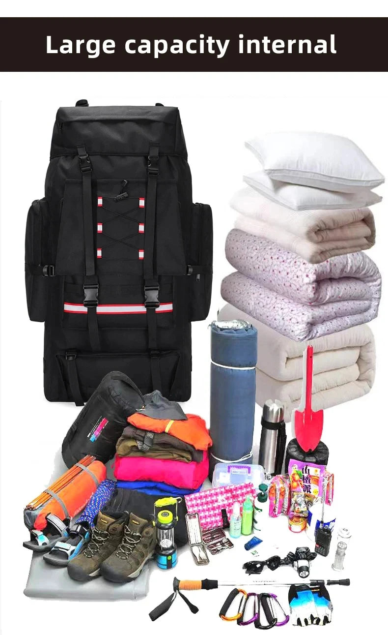 Outdoor Climbing Backpack Large Capacity Outdoor Travel Sports Luggage Bag Hiking Trekking Camping Mountaineering Men Rucksack