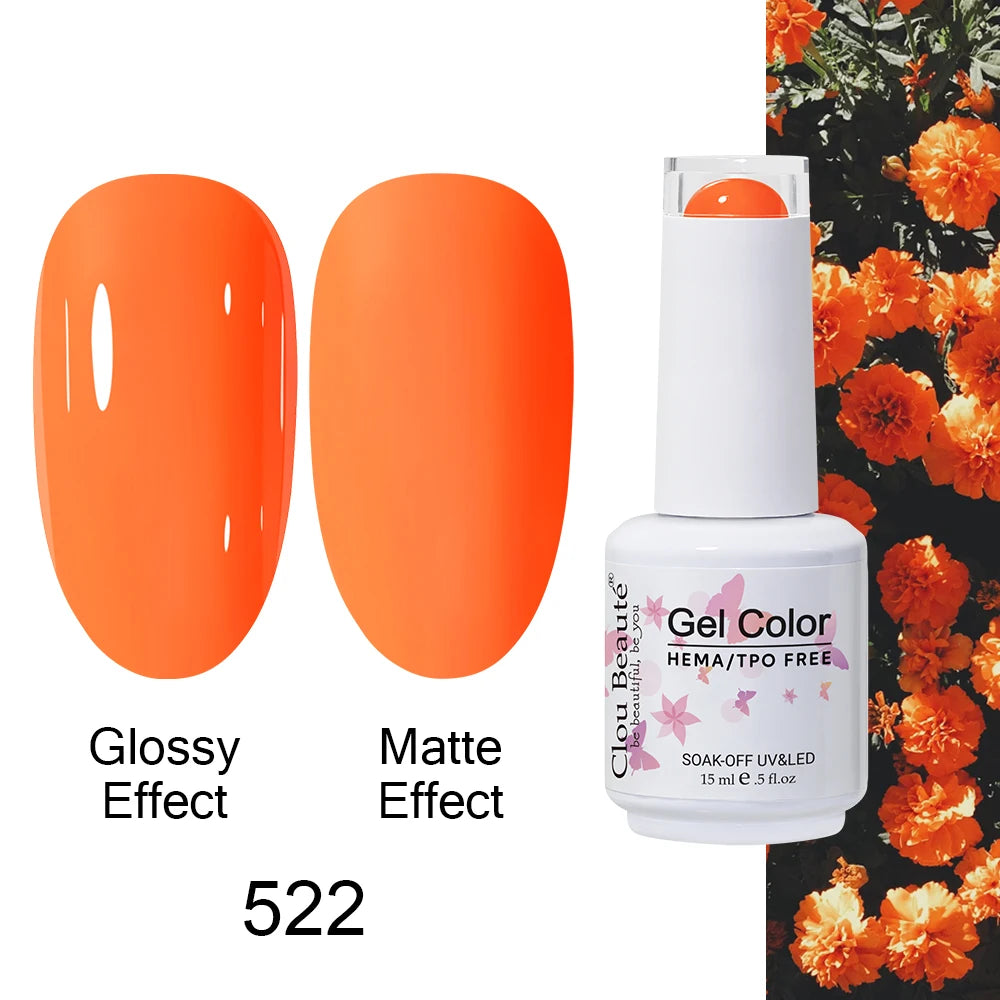 Clou Beaute HEMA TPO FREE Caramel Brown Wine Red Coffee Gel Nail Polish High Pigment Autumn Nail Art Full Coverage UV Varnish