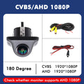 Smartour 4K AHD 1920*1080P Car Reverse Camera Rearview HD Night Vision 180" Fisheye Lens Auto Parking Frontview Assistance