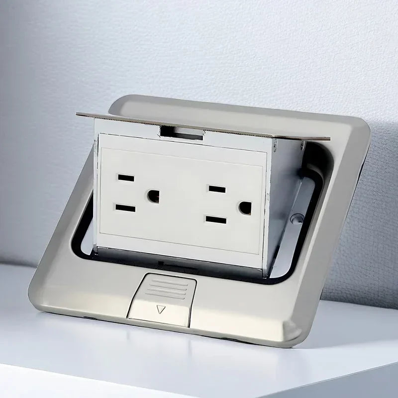 Electrical Switches Desktop Socket EU/Universal Power Outlet Hidden Type Pop Up Floor Socket For Meeting Room