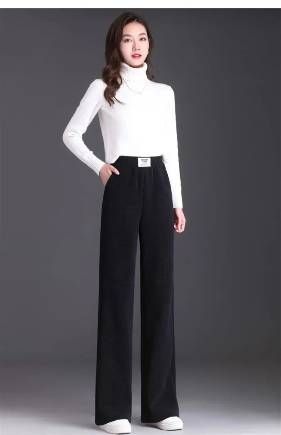 Youthful Woman Clothes Thick Winter Fleece Casual Sport Baggy Sweatpants Women's Pants HighWaist Lamb Fluff Straight Pantalones