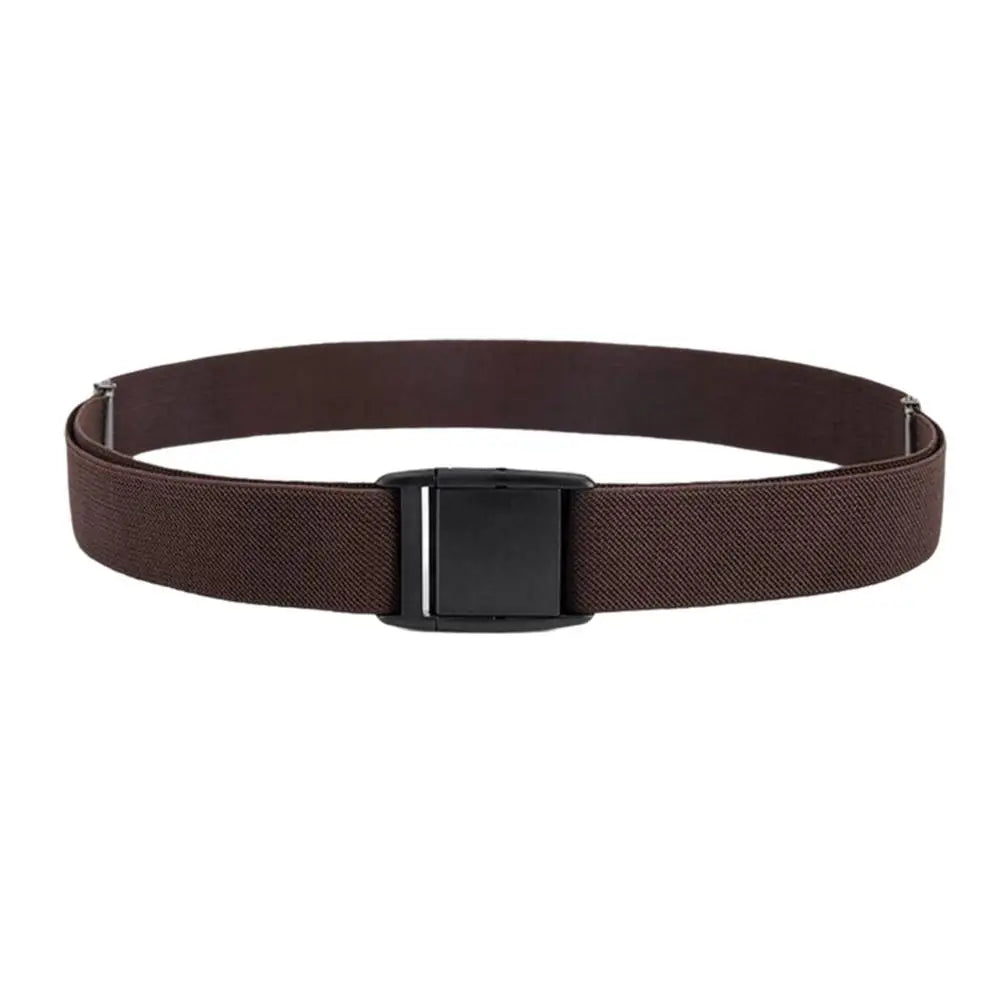 Unisex Invisible Elastic Stretch Belt No Show Flat Buckle Waistband for Jeans Dresses Men Women Adjustable Comfort Casual Belts