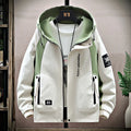 Men's High Streetwear Fashion Hooded Jackets 2026 Spring Autumn Loose Casual Coats Youth Outdoor Sports Windbreaker Top Clothing