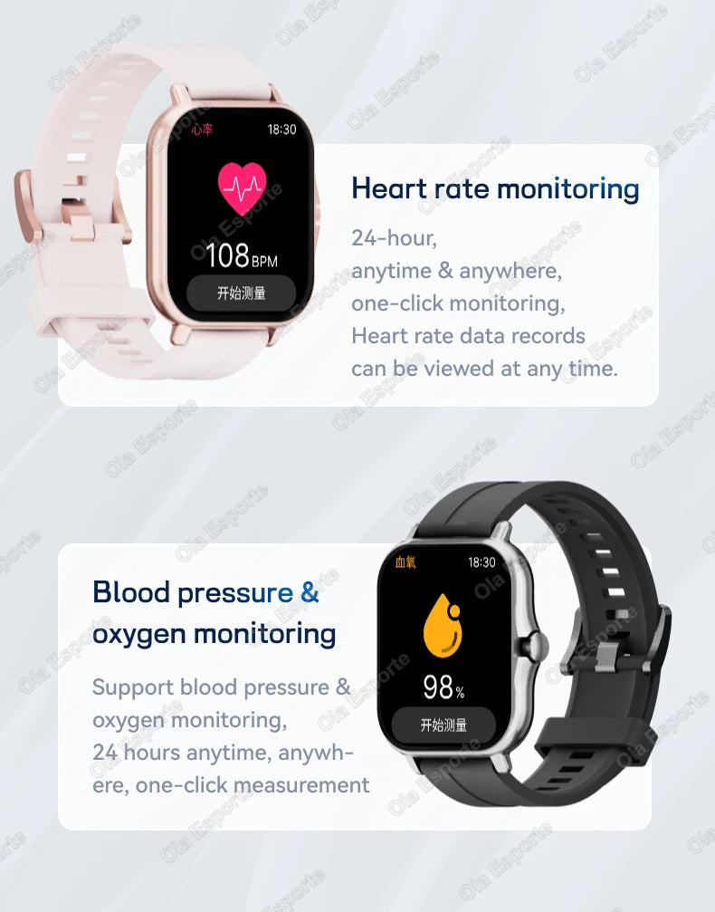 2026 New Multifunctional Smart Watch Men&Women Bluetooth Connected Phone Music Fitness Sports Bracelet Sleep Monitor Watch HT30