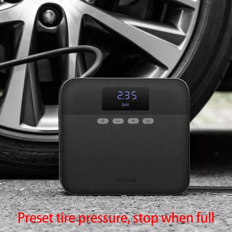 Original 70mai Portable Air Compressor Tire Inflator Air Pump for Car Tires DC 12V Tire Pump Preset tire pressure For Bike Ball