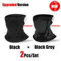 2Pcs/Set Unisex Winter Warm Skiing Mask Elastic Breathable Outdoor Sports Running Fishing Multi-Functional Neck Warmer Headscarf
