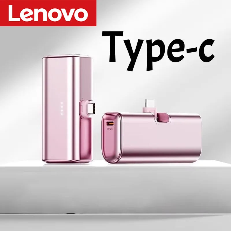 Lenovo 22.5W Fast Charging 500000mAh Mini Portable Charger USB-C Power Bank Suitable For IPhone 17/16 Series And Android Devices