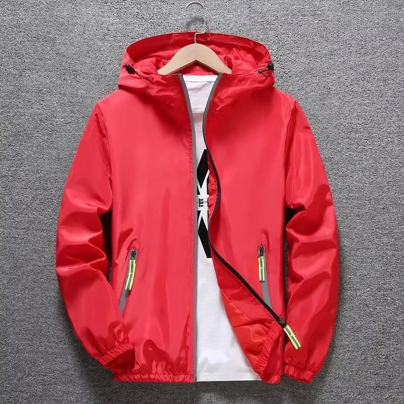 Men Women Teens Camping Hiking Jacket Reflective Windbreaker Spring Autumn Cycling Trekking Sports Coat With Inside Pocket