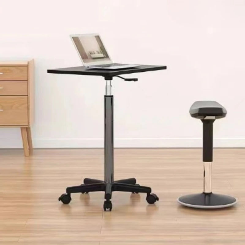 Modern Mobile Adjustable Desk, Dormitory Workstation, Small Bedside Table with Casters, Live Streaming Desk