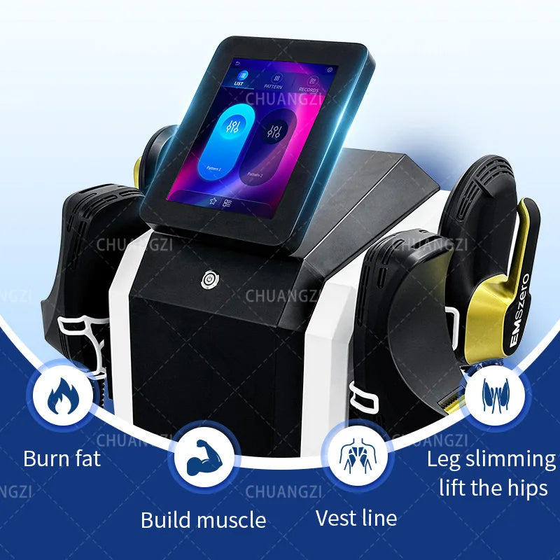 Professional Ems Ultra Pro RF Body Sculpt Shape Zero Myoslim Hiemt Neo Muscle Stimulator 4 Handle Machine for Salon