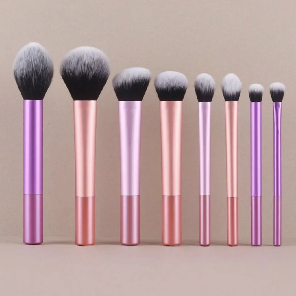 8Pcs Soft Synthetic Hair Makeup Brush Set Foundation Blush Eyeshadow Multi-purpose Cosmetic Beauty Tools