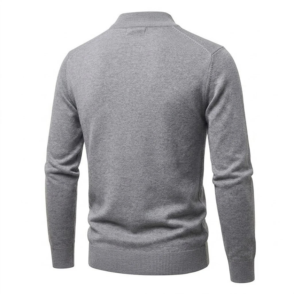 New Men's Mock Turtleneck Sweater Casual Long Sleeve Slim Fit Pullover Knitwear Solid Autumn Jumpers Warm Blouses for Winter