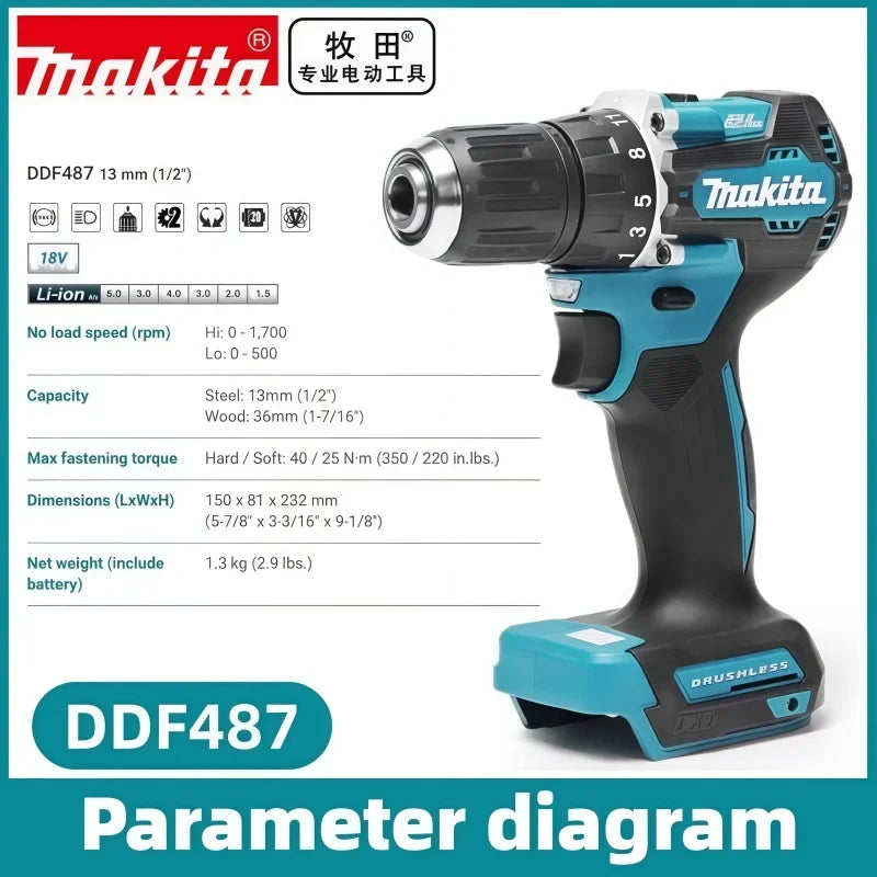 Genuine Makita 6AH BL1860B 18V Battery Power Tool Lithium-Ion Substitute LXT BL1850B BL1840B, Suitable for Use with BMS18V Screw