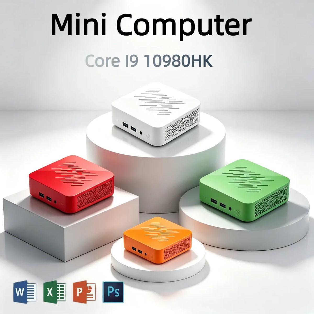 New Mini PC Core I9 10980HK Portable Mini Desktop Device 16GB RAM 1TB 2TB Large SSD 4K HD Display For Game Office Home Use