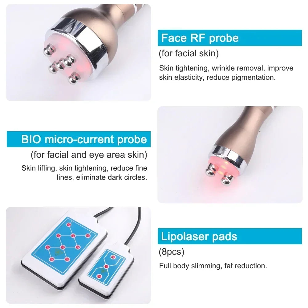 hot 6 in 1 vaccum 40k or 80k cavitation body slimming machin portable body  burner body Shaper Weight Loss spa machine 5.0