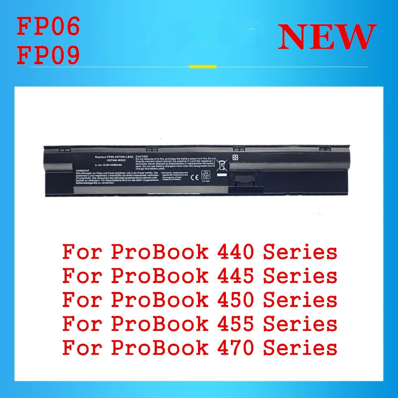 FP06 Laptop Battery For HP ProBook 440 445 450 455 470 Series  FP06XL  3ICR19/65-3  707616-141  707616-242  707616-851