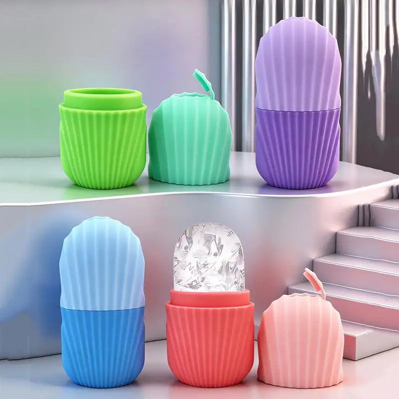 Beauty Face Lifting Massager Silicone Ice Cube Trays Facial Eye Roller Ice Ball Contouring Reduce Acne Skin Care Tool Reusable