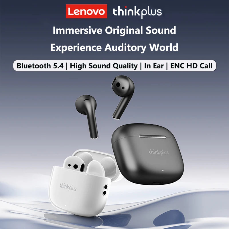 Lenovo LP30 Pro Headphones Wireless Bluetooth 5.4 Earphones TWS Hifi Sound Earbuds Gaming Sports Music Headset HD Call with Mic