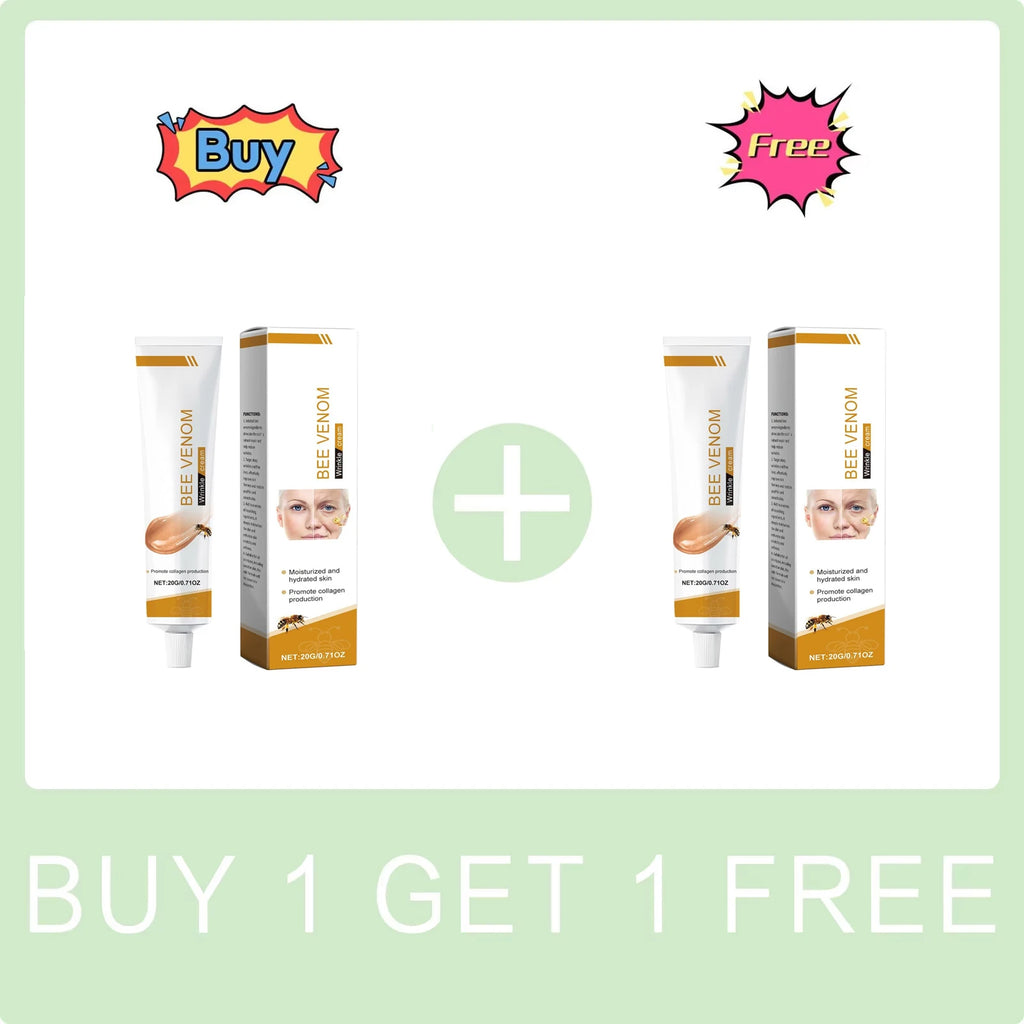 Wrinkle Removal Cream Firming Facial Lifting Moisturizing Deep Hydration Smoothing Fine Lines Repair Skin Bee Venom Cream 20g