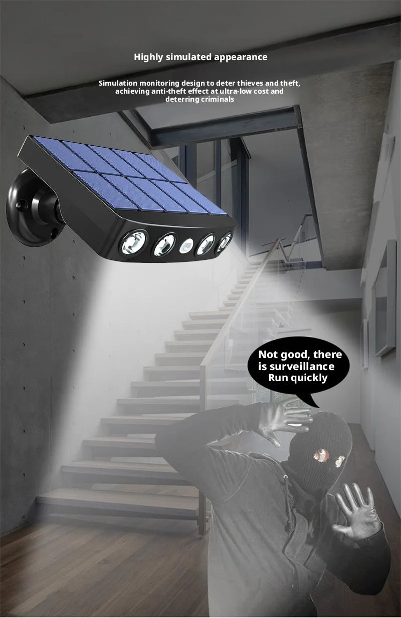 Outdoor Home Courtyard Outdoor Waterproof Lighting Solar Induction Street Lamp Simulation Monitoring Intelligent Light Control
