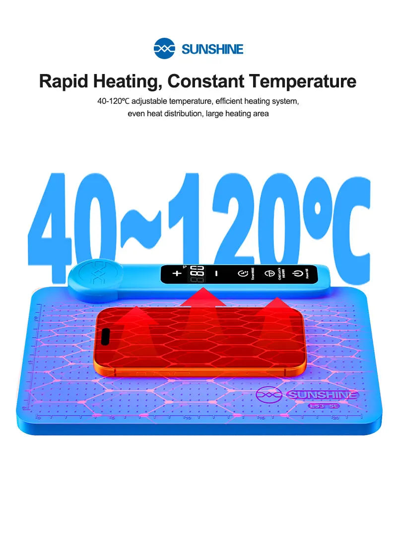 SUNSHINE LS3 SE 11Inch LCD Screen Separator 40-120℃ Heating Plate with Auto Shutdown For Phone LCD Screen Separator Repair Tool