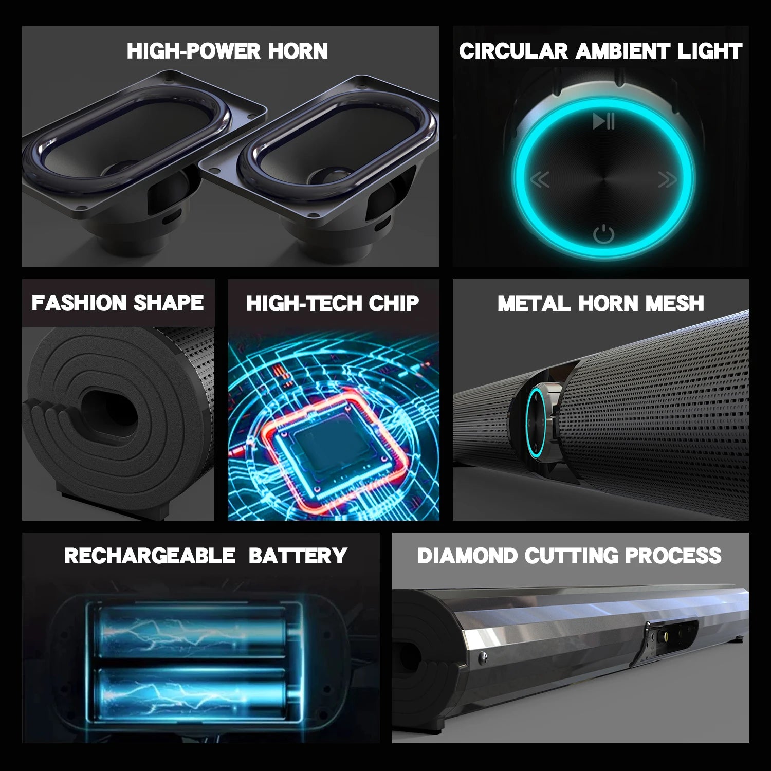 HOMEFISH TV Sound Bar Home Theater Sound System Bluetooth Speaker Computer Speakers for TV Soundbar Box Subwoofer Radio