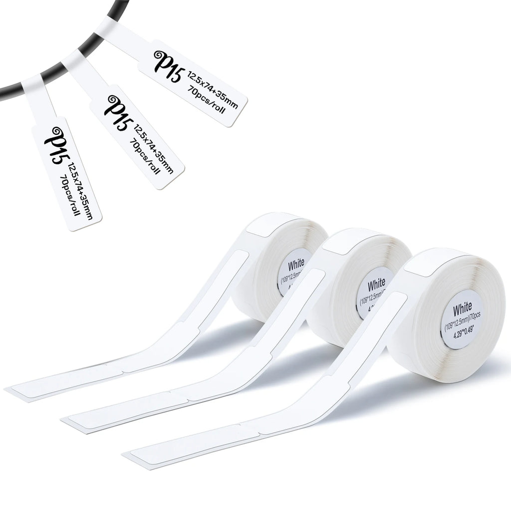 Thermal Label Printer Marklife P15 Labeling Machine Mini Printer Wireless Bluetooth Label Maker or 3PK Adhesive Label Tape